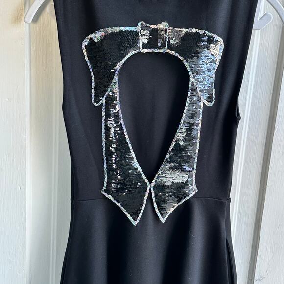Modcloth Black Bow Affair Fit And Flare Dress - Picture 8 of 10